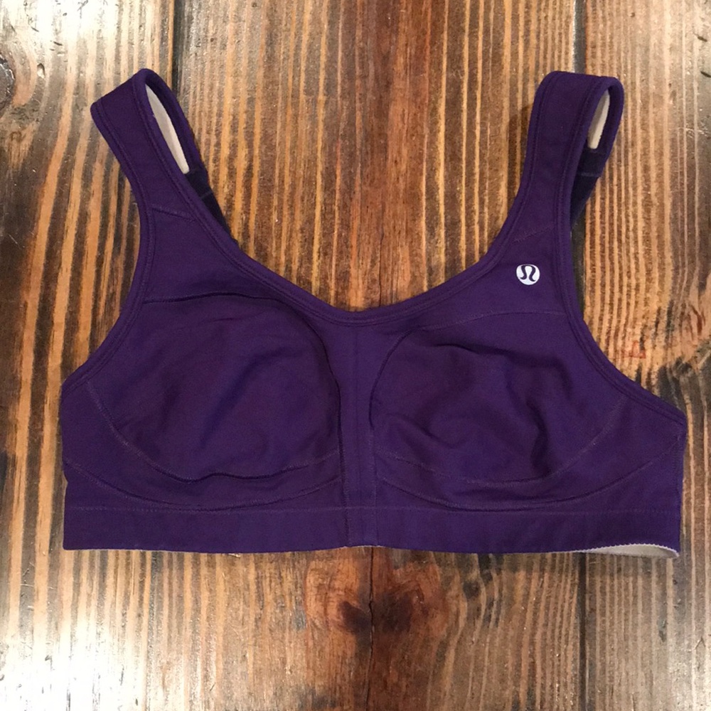 Plum lululemon sports bra, size 6